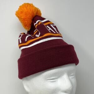 Dirty Heads Cuffed Pom Pom Beanie Toque Winter Hat Red Reggae Rock Band